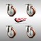 Service Caster 4 Inch 316SS Maroon Polyurethane Wheel Swivel Top Plate Caster Set SCC SCC-SS31620S414-PPUB-MRN-4 - alternate 4